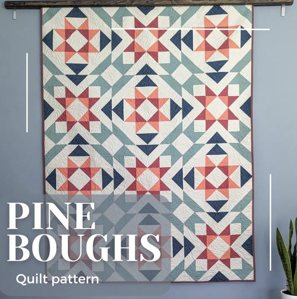 Pine Boughs Kit #1, 54" x 72" Includes pattern/binding
