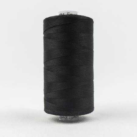 [KT1-200] Konfetti Solid 50wt Cotton Thread 1000m Black