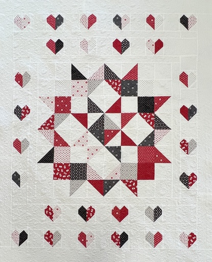 [202401000320] Love and Hearts Kit, 52" x 64" No background, Includes pattern
