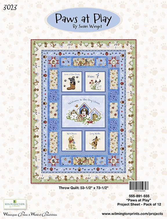 Paws at Play by Susan Winget for Wilmington Prints