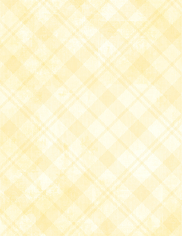 Plaid Soft Yellow Dry Brush