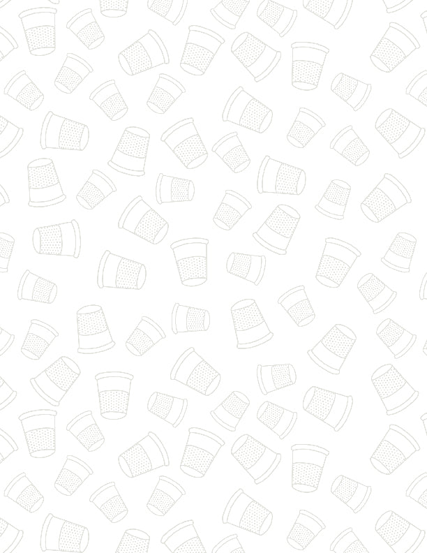 Essentials Sew Happy 2 - Thimbles White on White