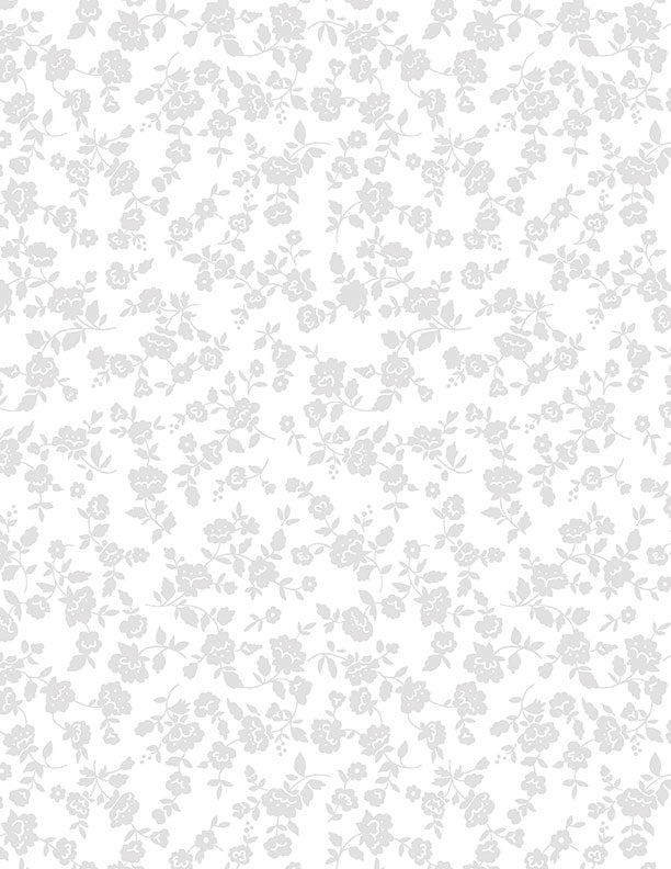 Small Floral White on White