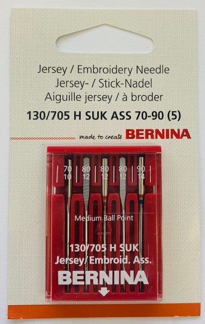 NEEDLE, EMBROIDERY 130/705 H SUK ASST 70-90 5PK