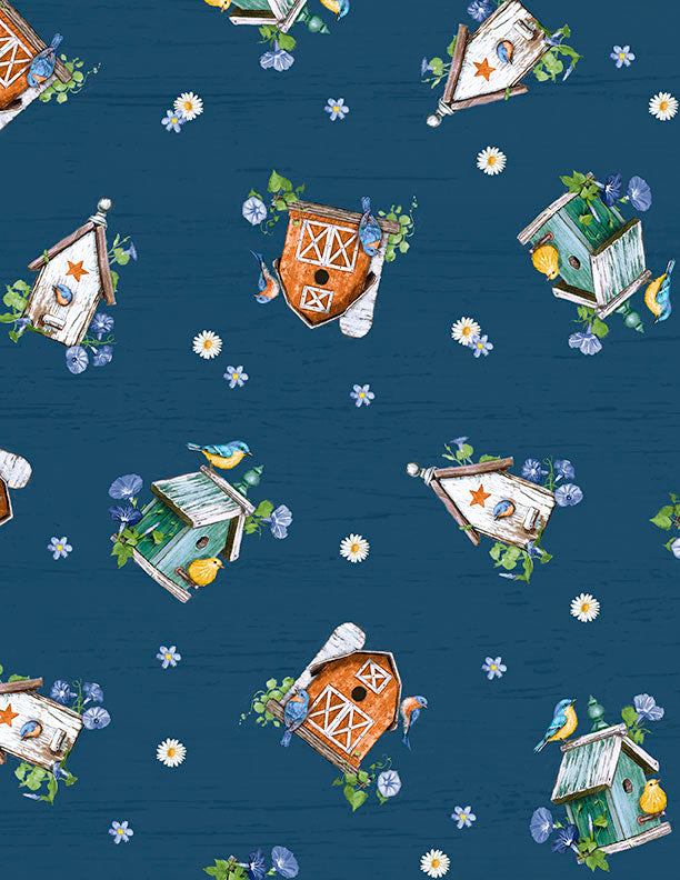 Friendly Farmstead - Birdhouses Blue