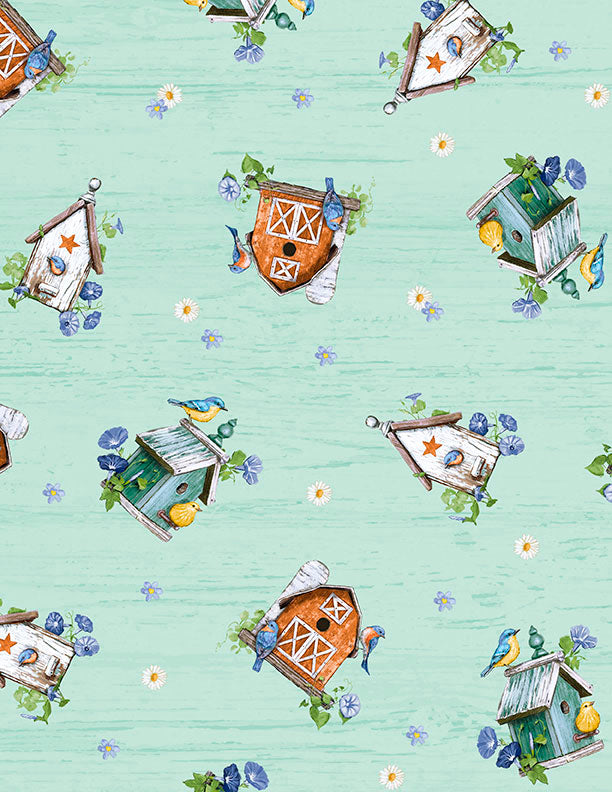Friendly Farmstead - Birdhouses Teal