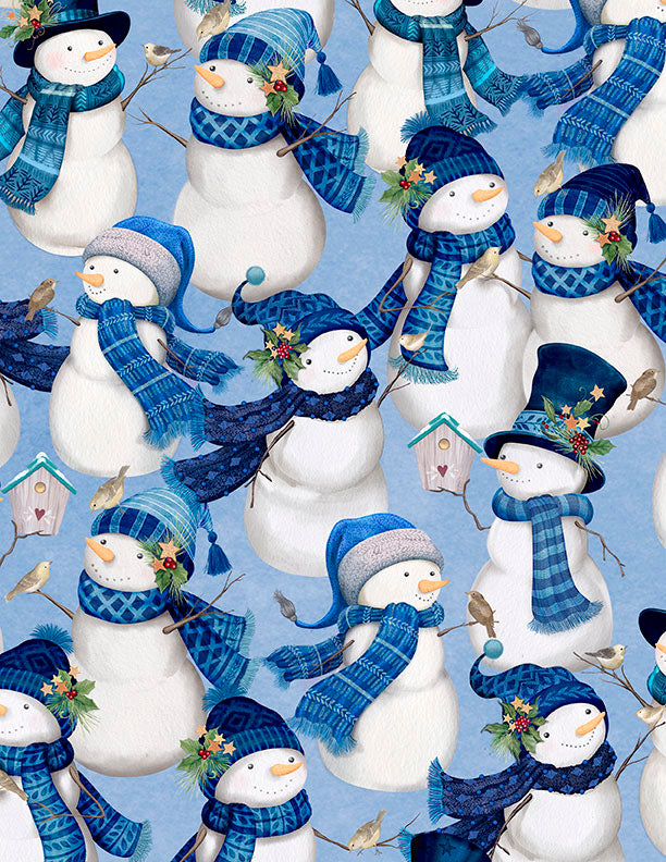 Let it Snow-Man! - Packed Snowmen Light Blue