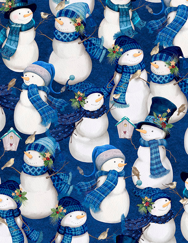 Let it Snow-Man! - Packed Snowmen Dark Blue