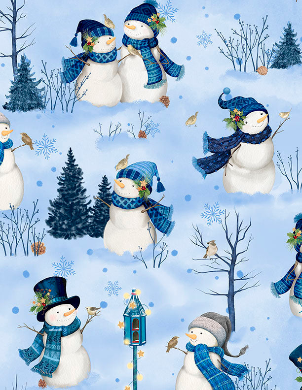Let it Snow-Man! - Scenic Snowmen Light Blue