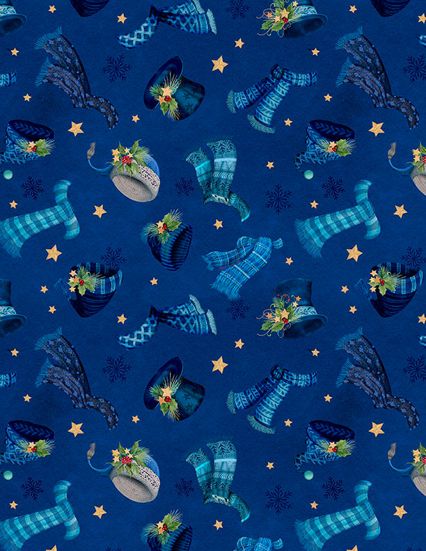 Let it Snow-Man! - Hats & Scarves Dark Blue
