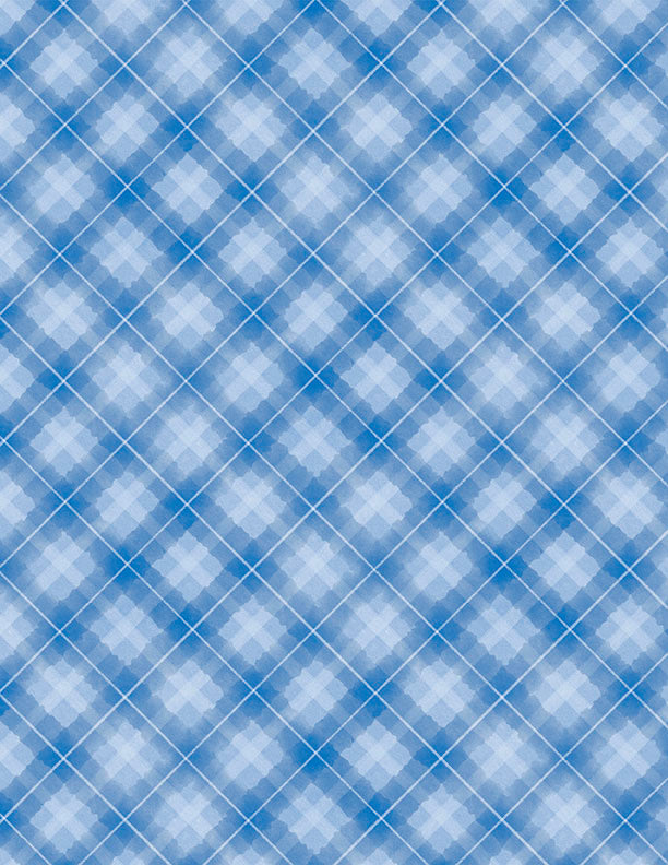 Let it Snow-Man! - Plaid Medium Blue