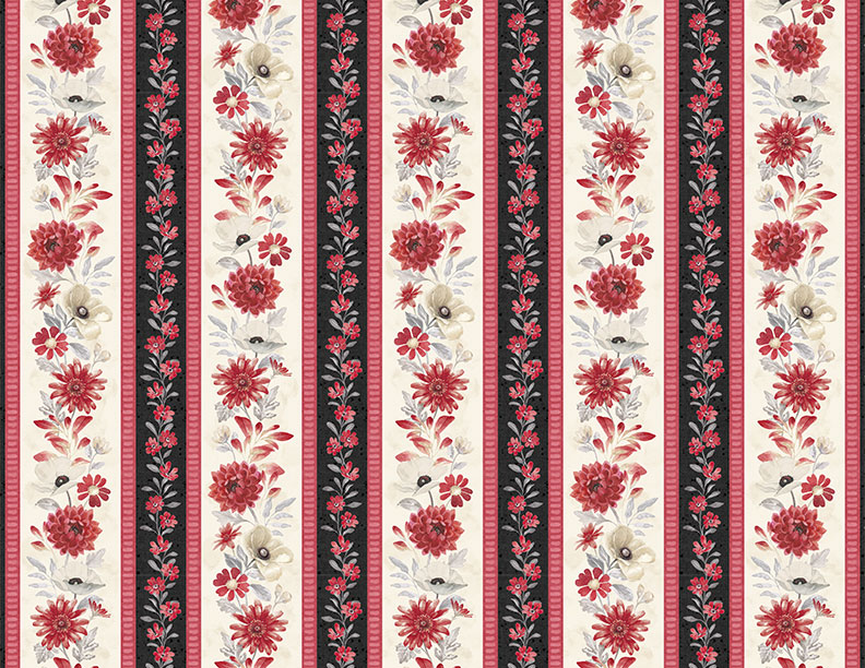 Scarlet Dreams - Repeating Stripe Multi