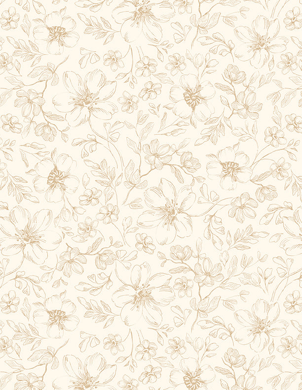 Scarlet Dreams - Floral Toile Cream