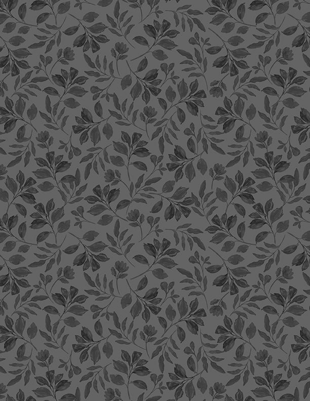 Scarlet Dreams - Tonal Leaves Black