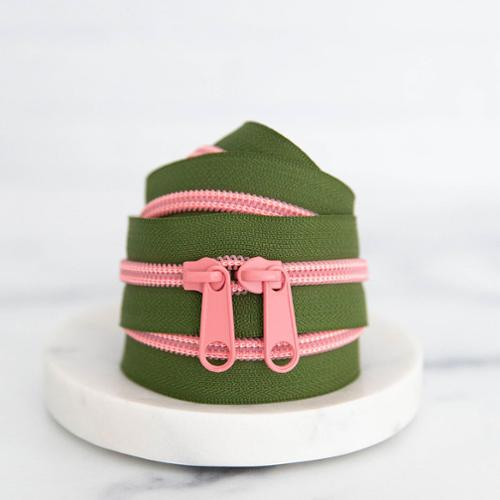 30" Zipper Olive Blossom