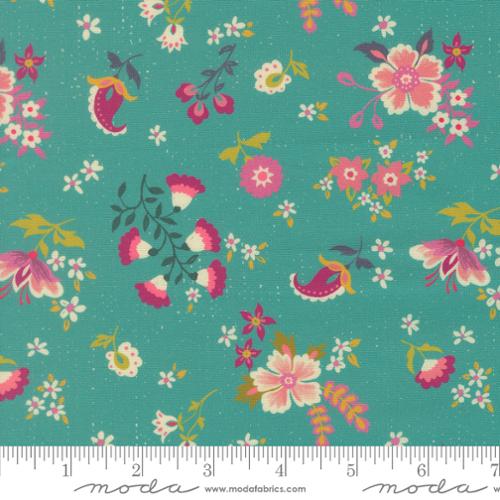 Sitara Davina Blue Chill fabric by Crystal Manning for Moda