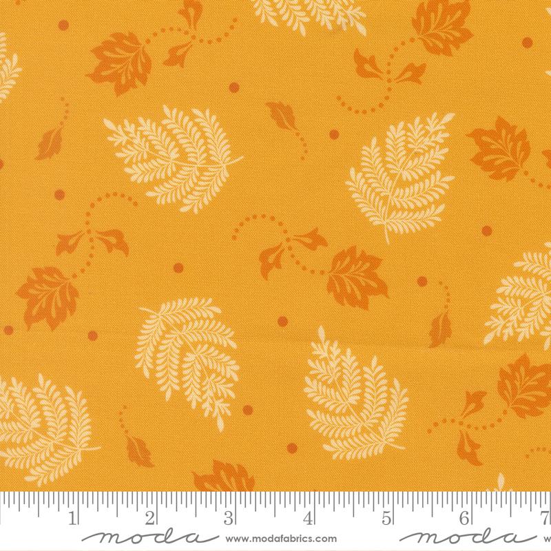 Sitara Paisley Leaf Dijon fabric by Crystal Manning for Moda