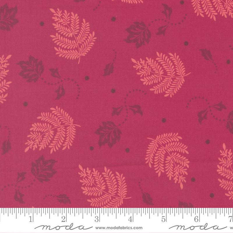 Sitara Paisley Leaf Pomegranate fabric by Crystal Manning for Moda