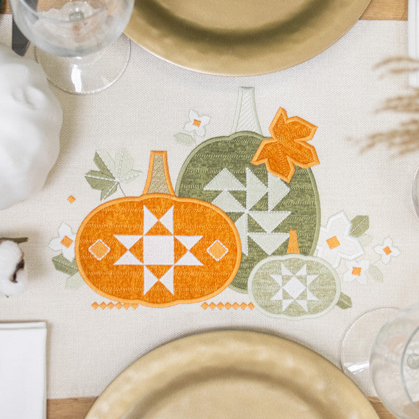 Quilt Block Fall Applique USB