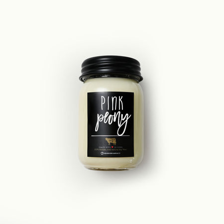 13oz Farmhouse Mason Jar Pink Peony