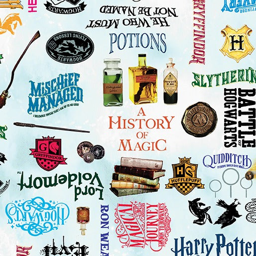 Harry Potter Words Sky Blue