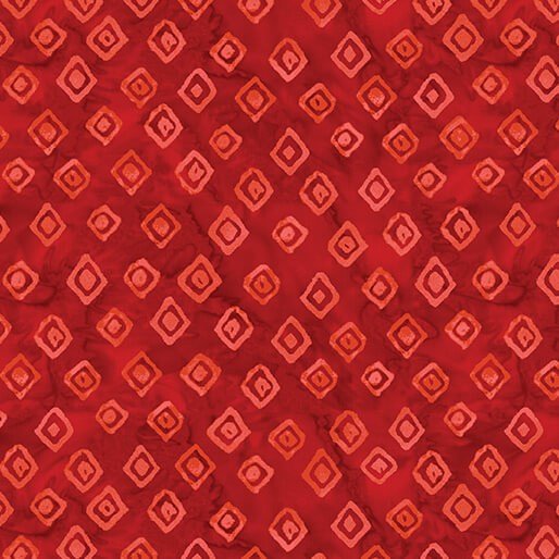 Diamond Toss Red Batik
