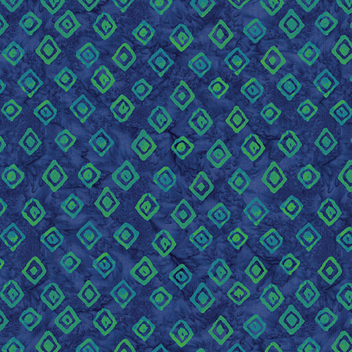 Diamond Toss Blue/Green Batik