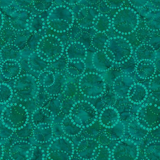 Circle Dots Teal Batik