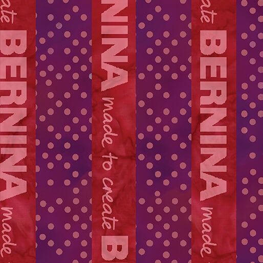 Bernina Stripe Red/Multi Batik
