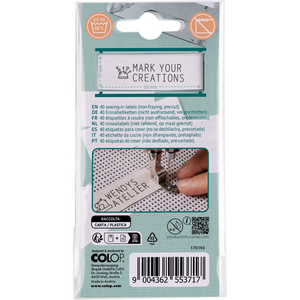 Craft Labeler Sew-in Labels Satin White 40pk