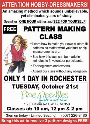 Free Patternmaking Class! (October 21, 2025)