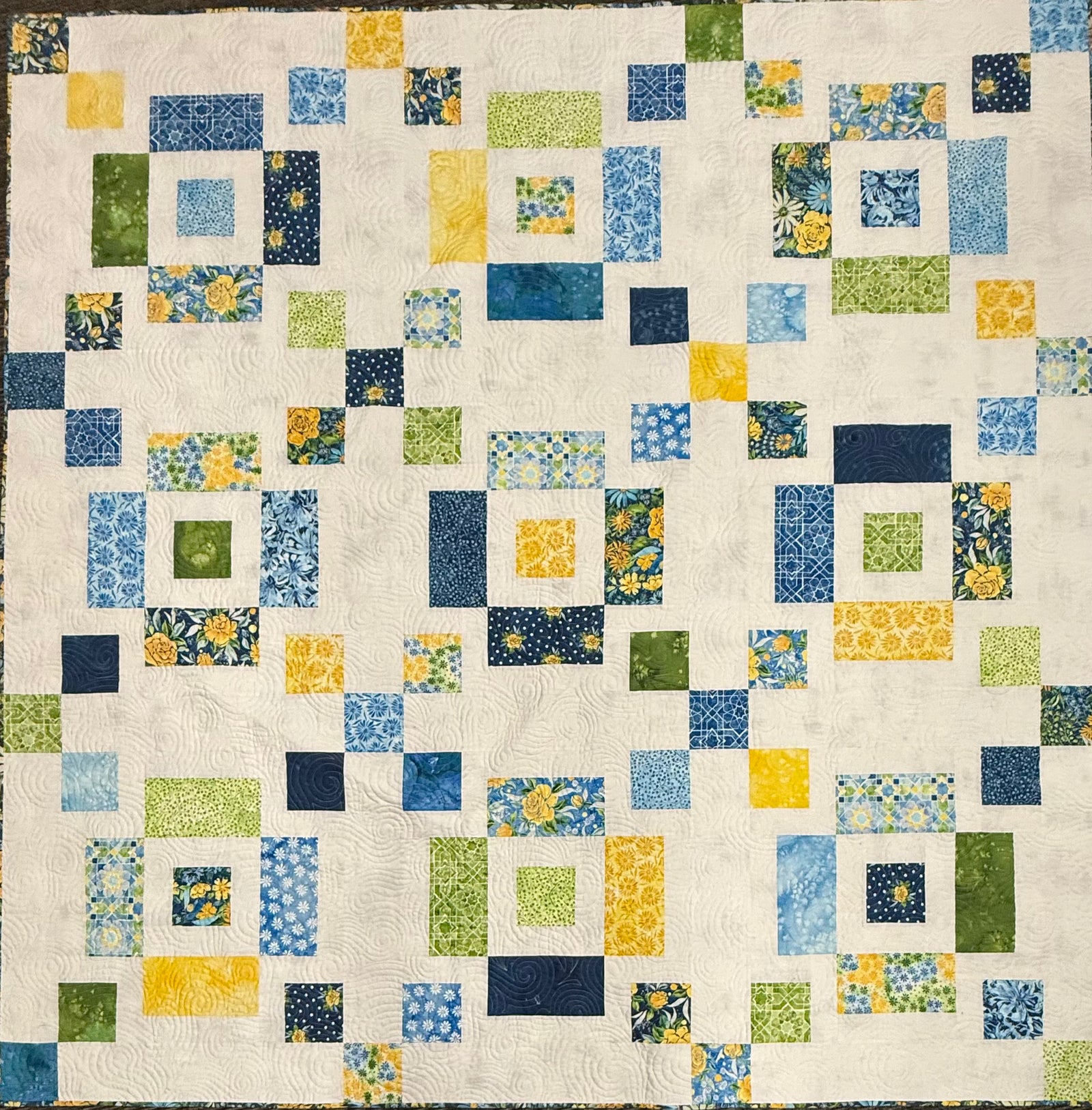 Sunshine + Blue Marble Cake Kit, 57 1/2 x 57 1/2  Pattern & Binding Included