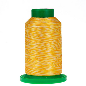 9925 Saffron Isacord Variegated Thread 1000m