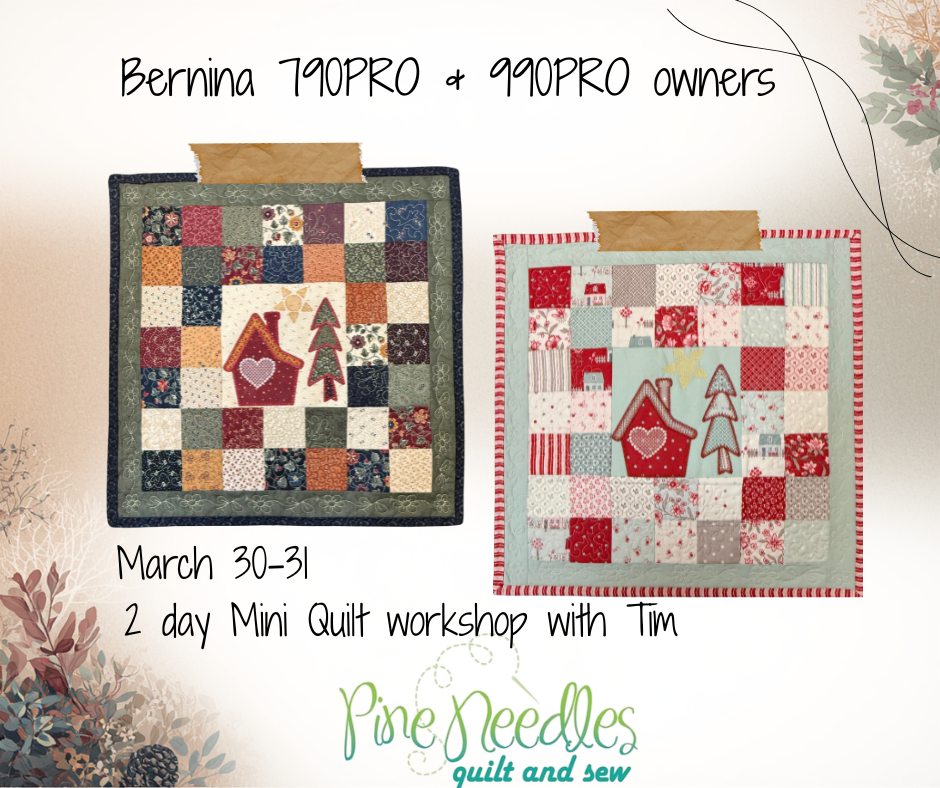 2-Day Bernina Mini-Quilt Workshop for 790PRO & 990 Owners! (March 30-31)