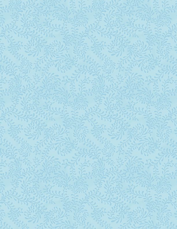 Swirling Leaves Arctic Blue