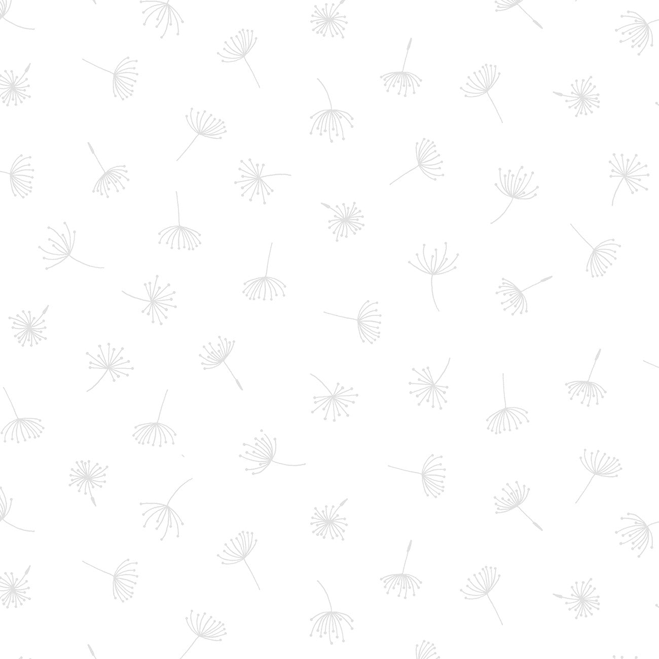 Spring Days - Dandelion Scatter White on White