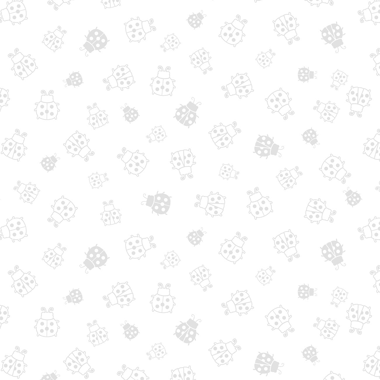 Spring Days - Ladybugs White on White