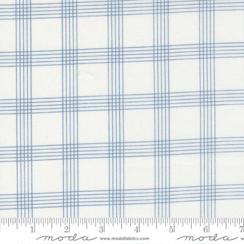 Cream Blue Plaid