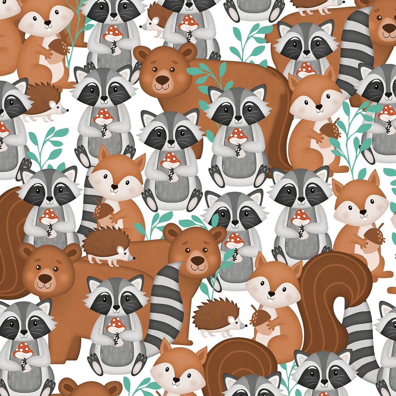 Woodland Whimsy - Packed Animals White