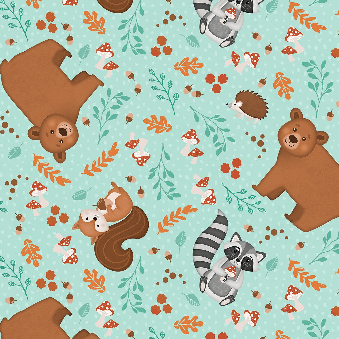 Woodland Whimsy - Animal Toss Teal