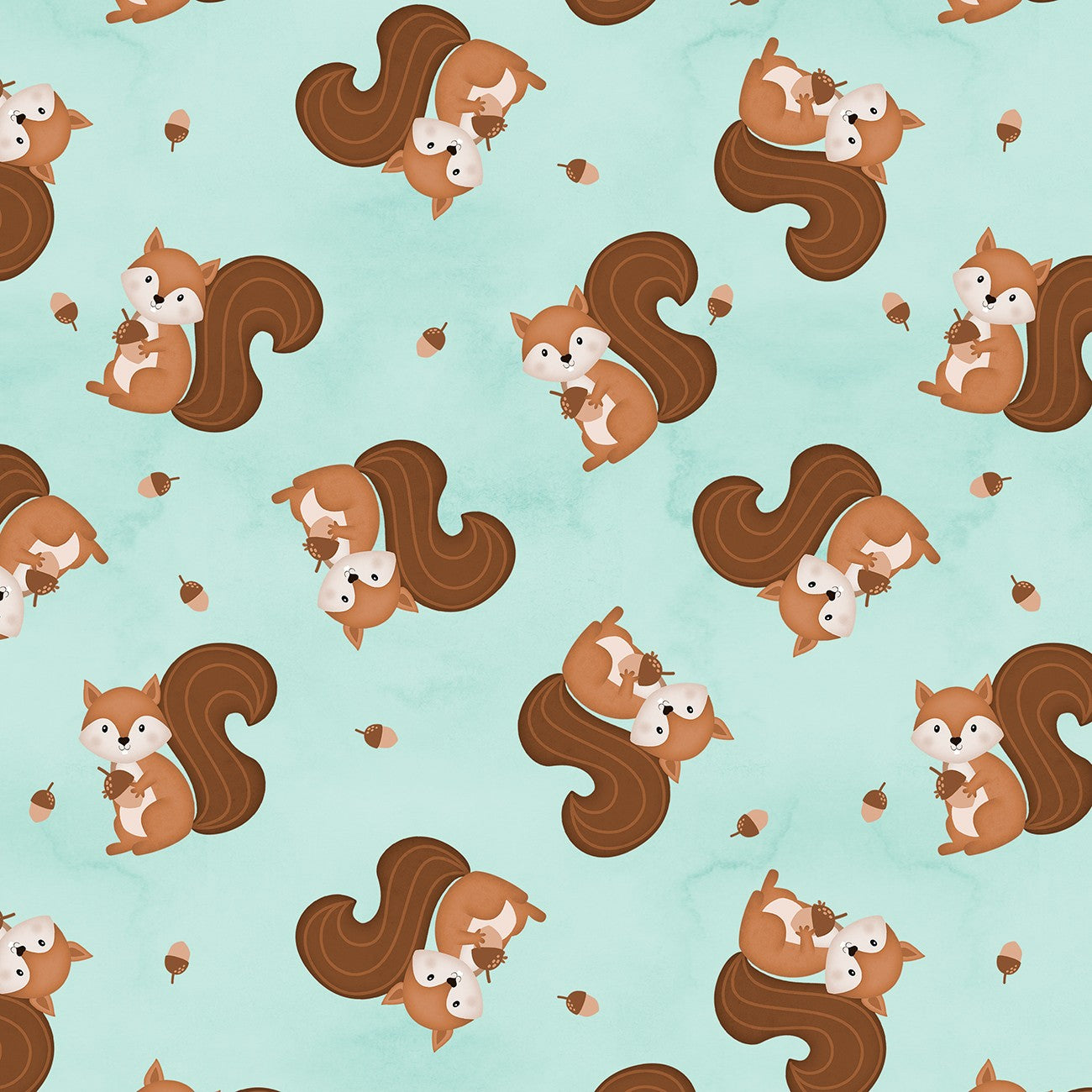 Woodland Whimsy - Squirrel Toss Teal
