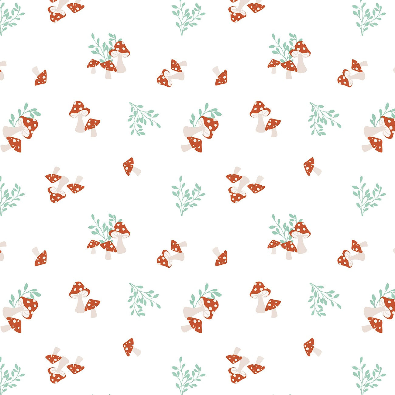 Woodland Whimsy - Mushroom Toss White