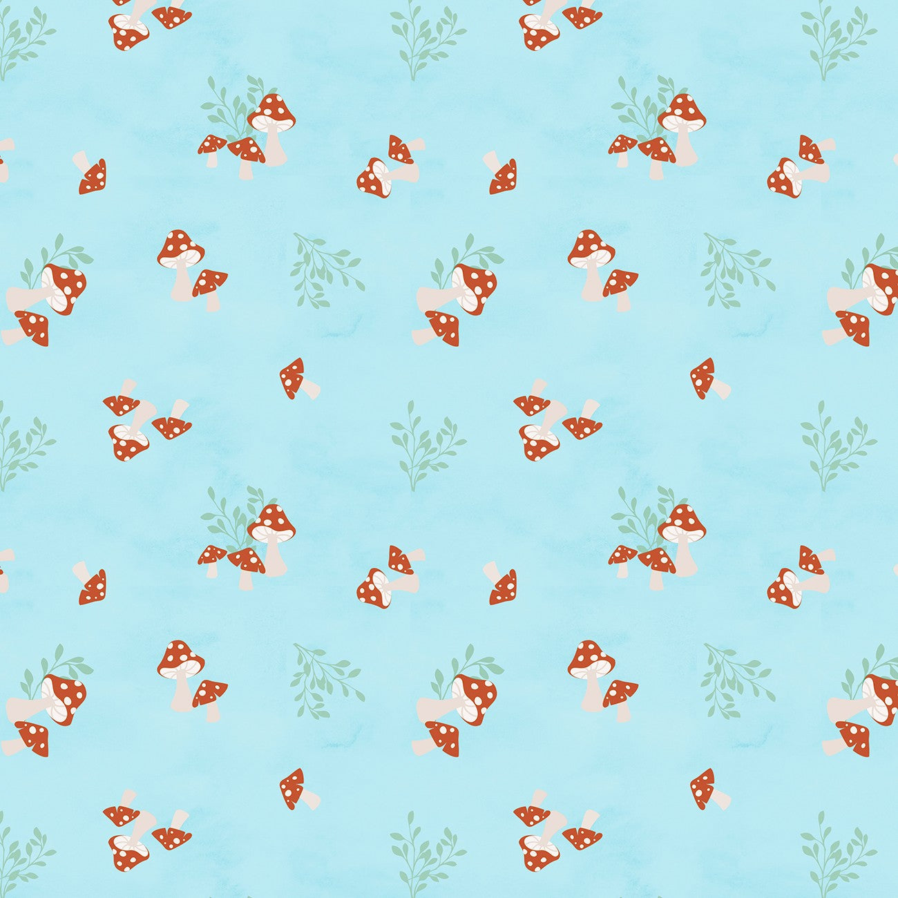 Woodland Whimsy - Mushroom Toss Blue