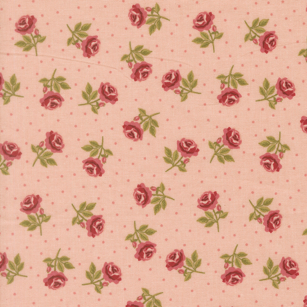 Je T'aime Roses Are Red Blush fabric by Stacy Iest Hsu for Moda