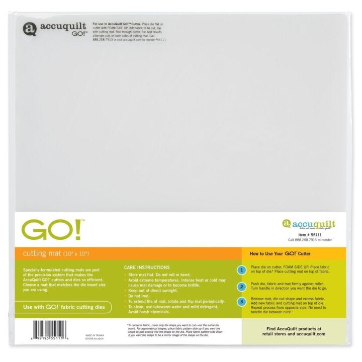 GO! Cutting Mat 10" x 10" 2 Pack