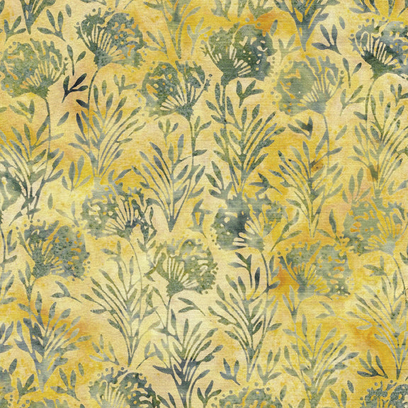 Yellow Sunny Flower with Leaves