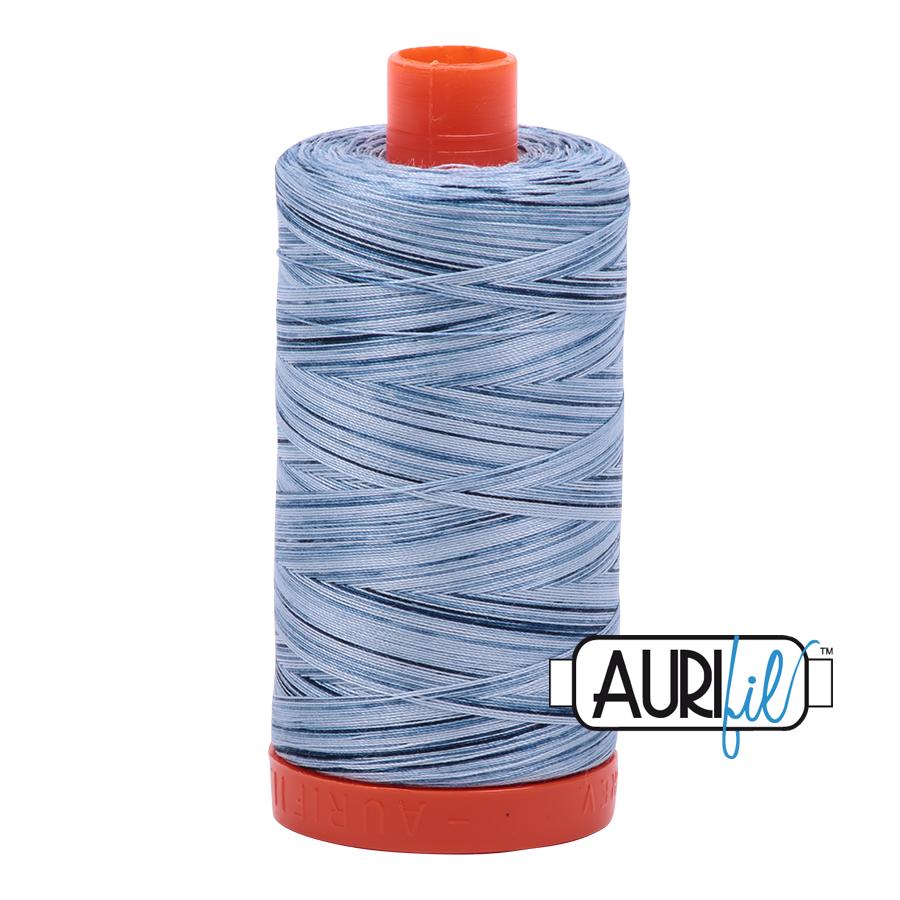 Aurifil 1422yds Variegated Stonewash Blues