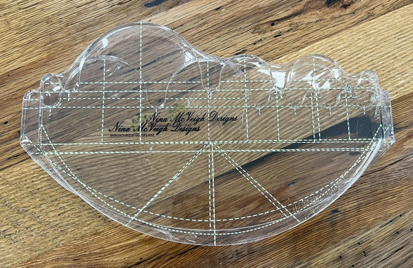 Clamshell Ruler Set of 2 - Pine Needles Quilt & Sew