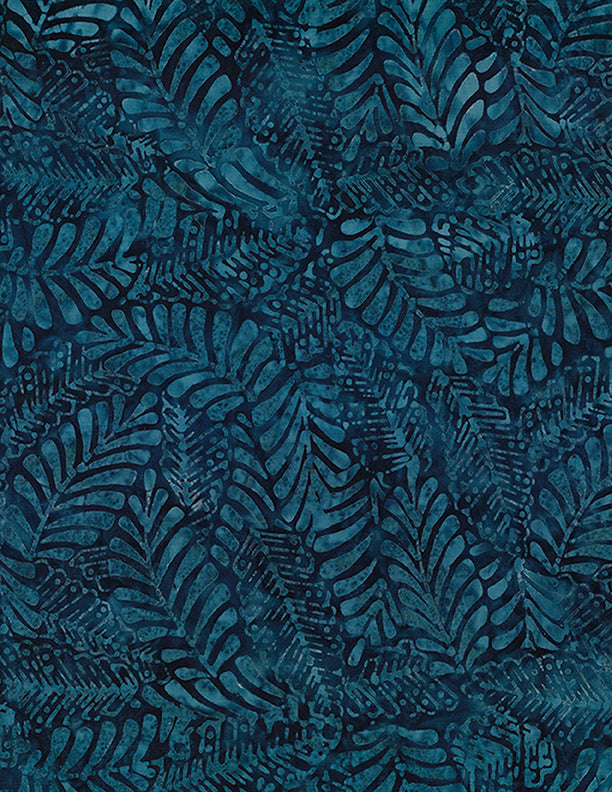 Large Leaves Dark Blue