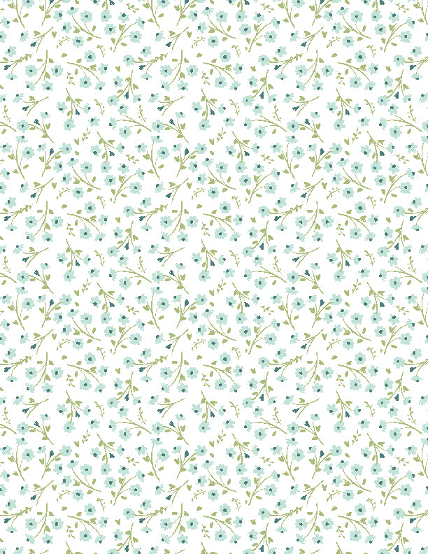 Teal Small Floral